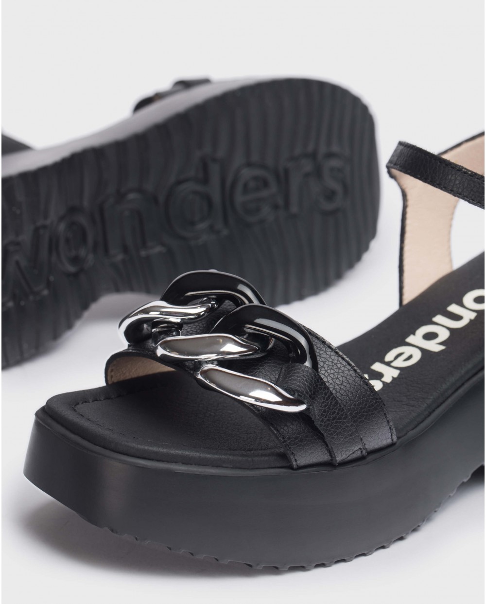 Wonders-Zapatos de mujer-Sandalia CLAIRE Negro