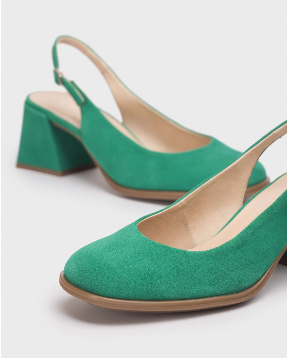 Wonders-Heels-Green Adele shoes