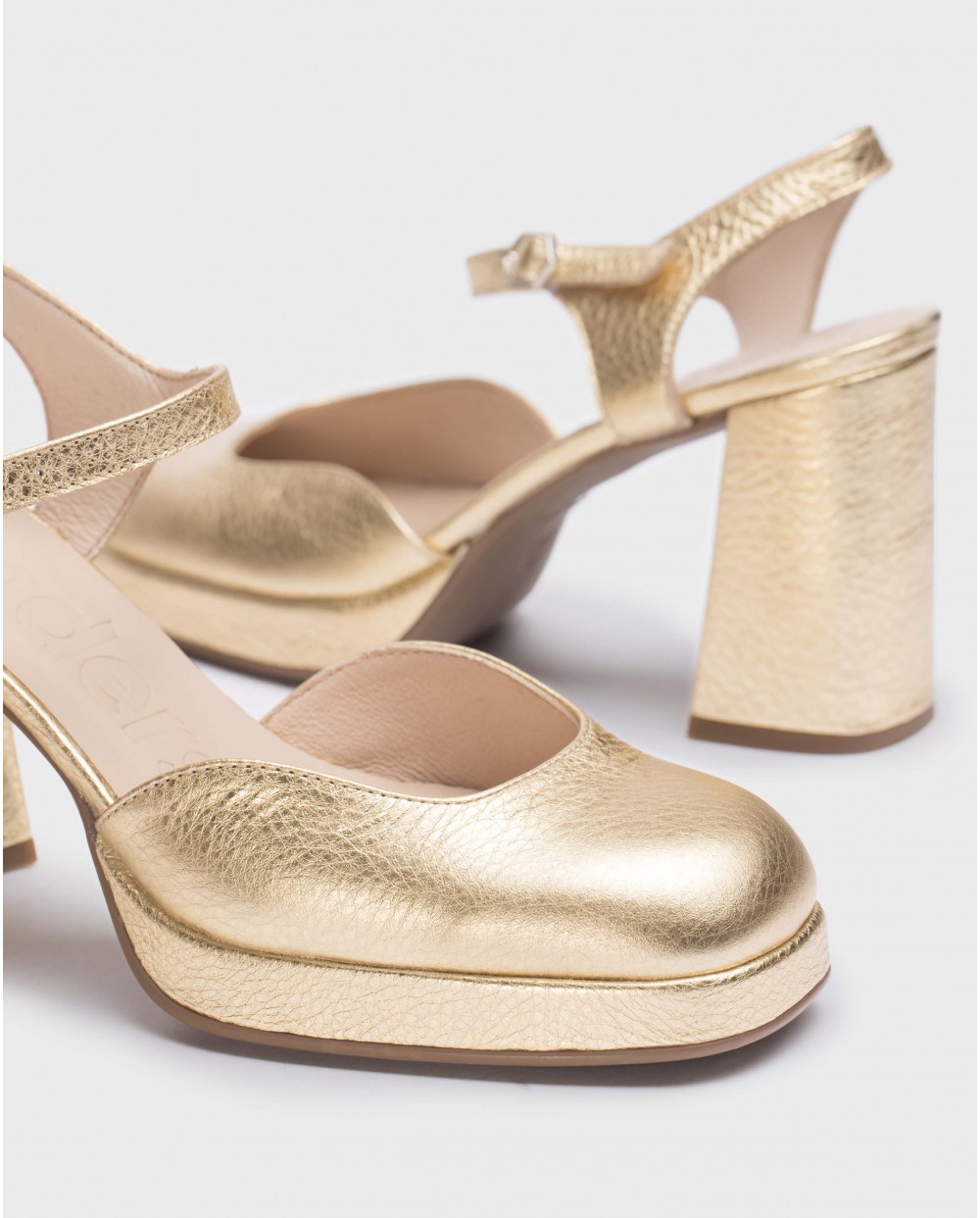 Wonders-Heels-Gold Blue Shoes