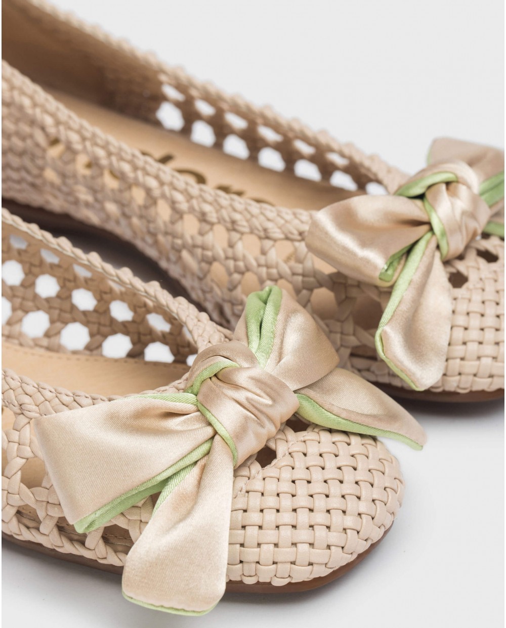 Wonders-Women shoes-Beige BOW Ballet pump