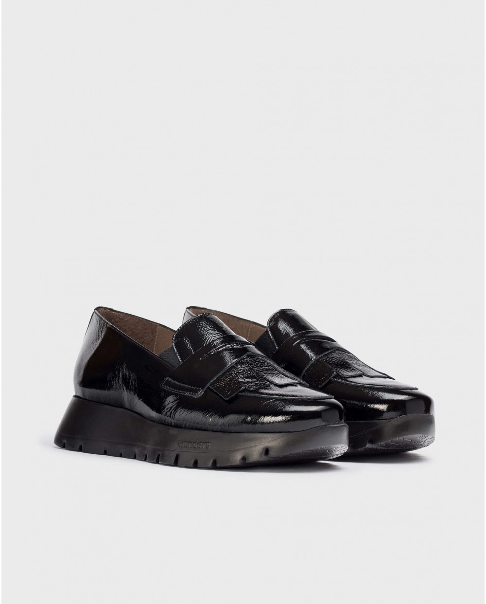 Wonders-Loafers-Black MATERIA moccasin