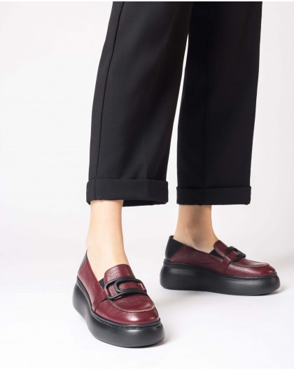 Wonders-Loafers-Burgundy Nora loafers