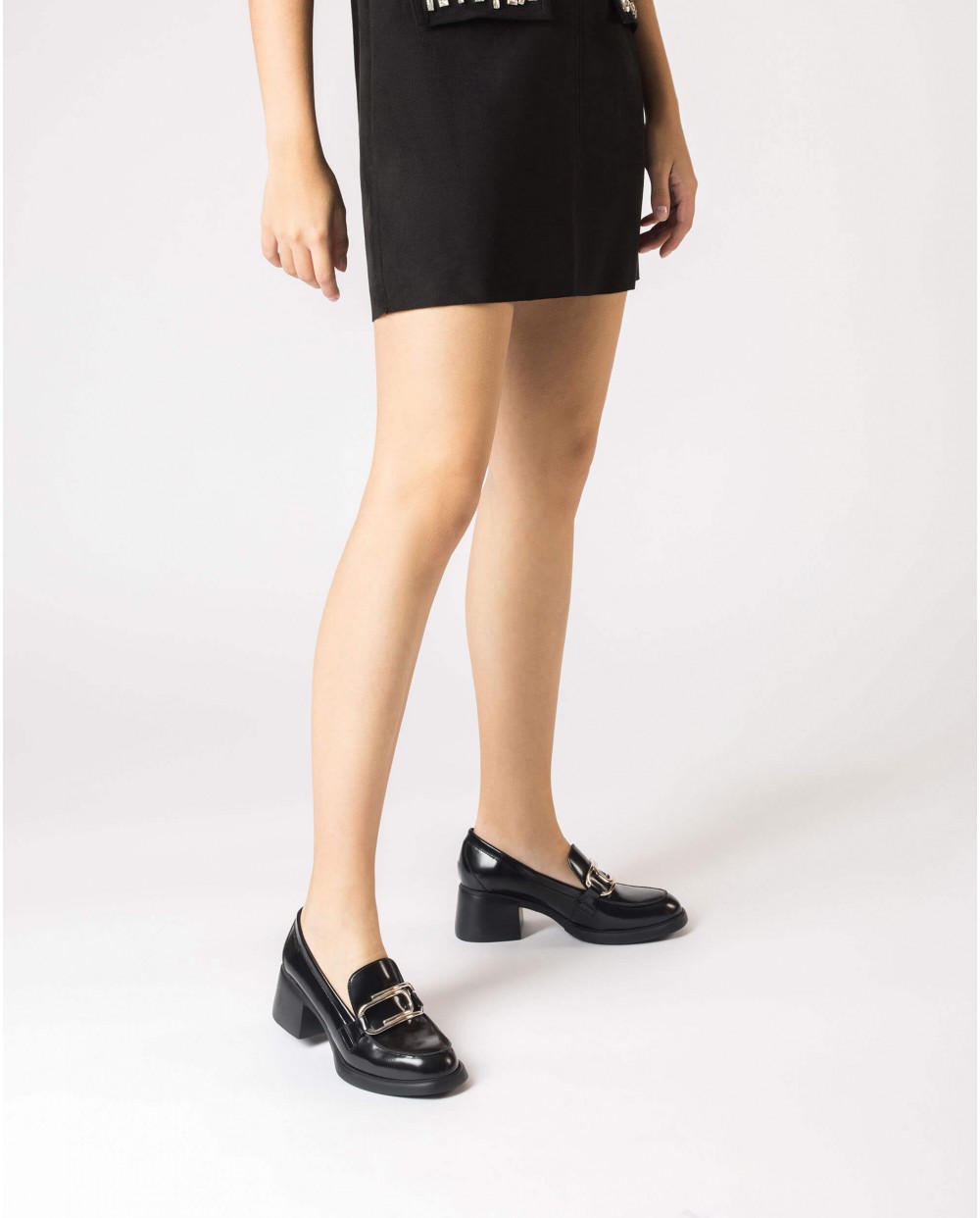 Wonders-Loafers-Black KIMBA moccasin