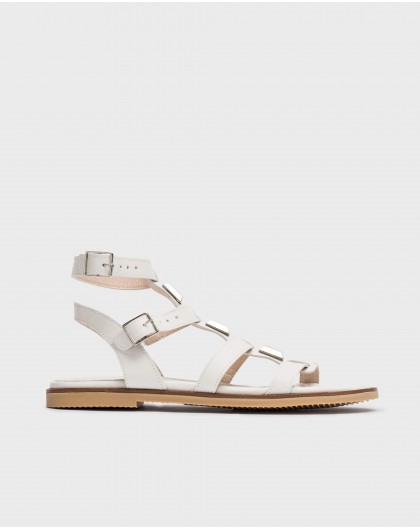 Wonders-Spring preview-White Olimpia flat sandals