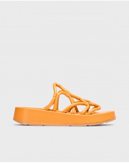 Wonders-Zapatos de mujer-Sandalias cuña ELADIA Naranja