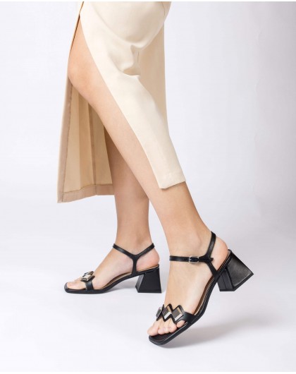 Wonders-Sandals-Black MARIE Heeled sandals