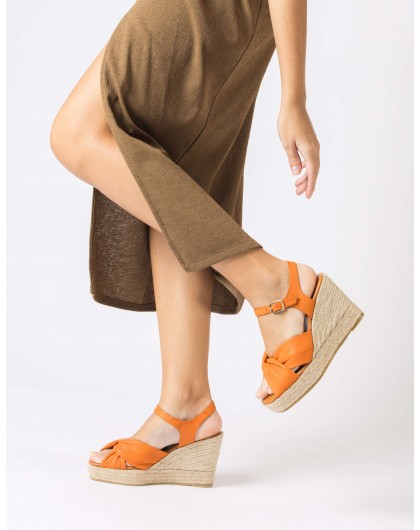 Wonders-Zapatos de mujer-Alpargata ANAKENA Naranja