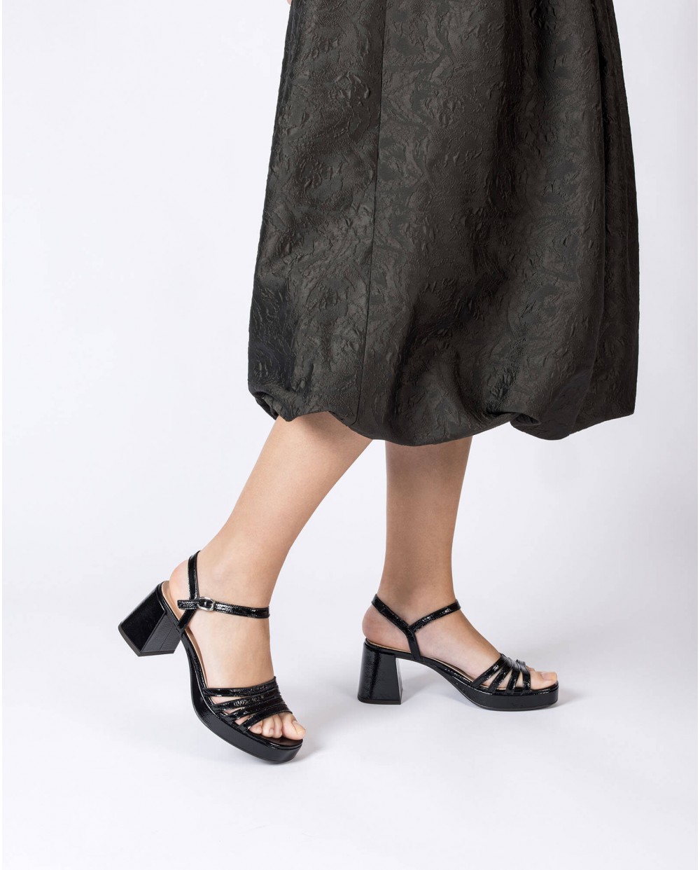 Wonders-Zapatos de mujer-Sandalias de tacón ZAIDA negro