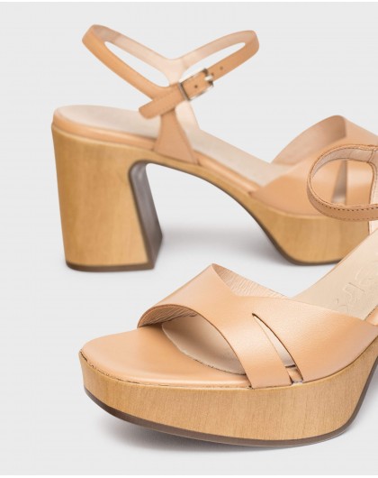 Wonders-Sandals-Camel GARY Heeled sandals