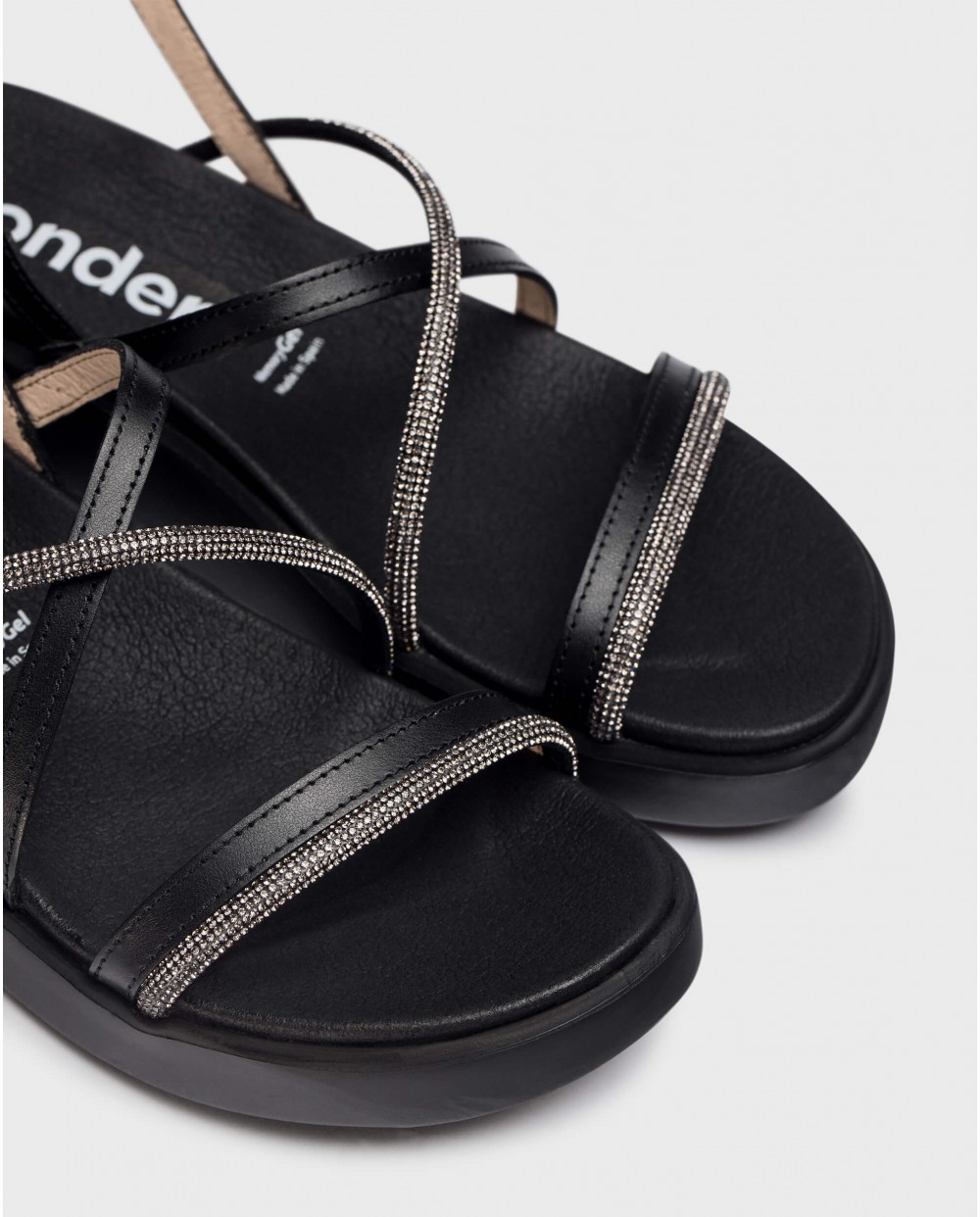 Wonders-Women shoes-Black Arizona Sandal