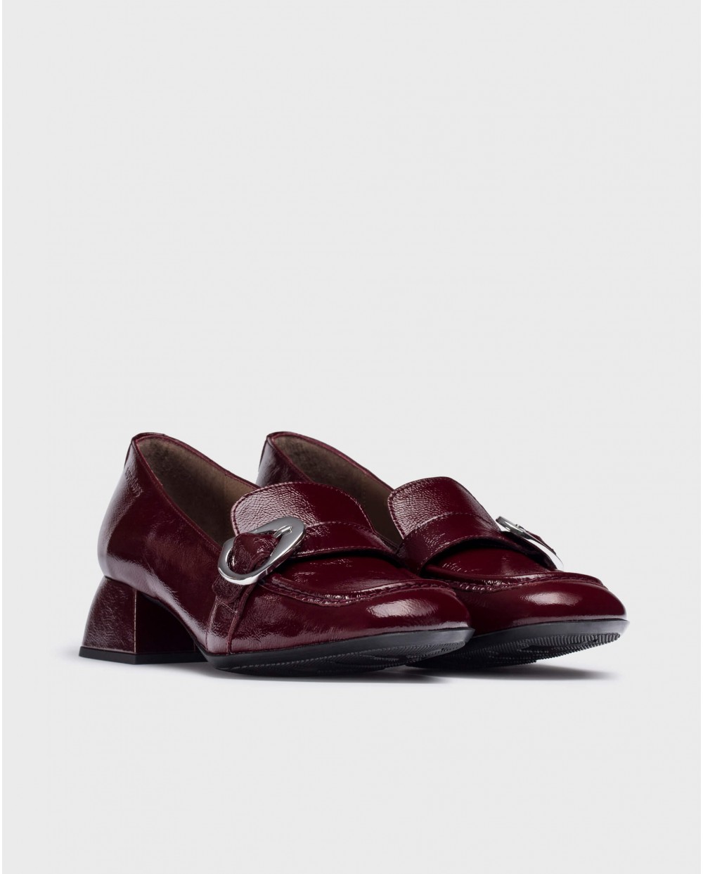 Wonders-Heels-Burgundy JAMES loafers