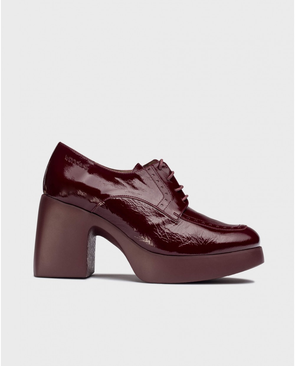 Wonders-Platforms-Burgundy MERCEDES shoes