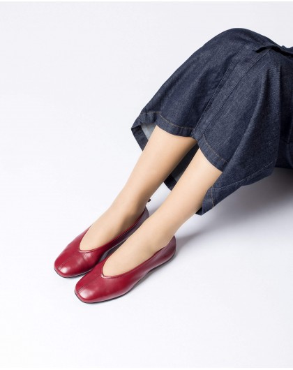 Red PEPA ballet pump