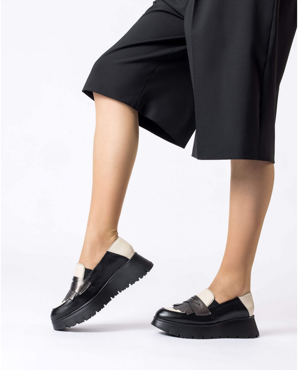 Wonders-Loafers-Lead MEDIANOCHE loafers