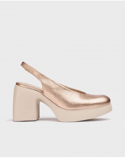 Wonders-Platforms-Rose Gold NAIMA Slingback