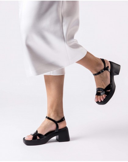 Wonders-Sandals-Black HURA Sandal