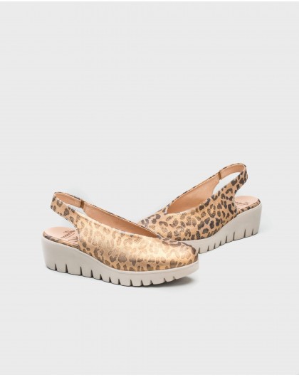 Wonders-Outlet-animal print leather loafer mule