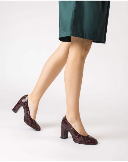 Burgundy DENIS Heeled shoe