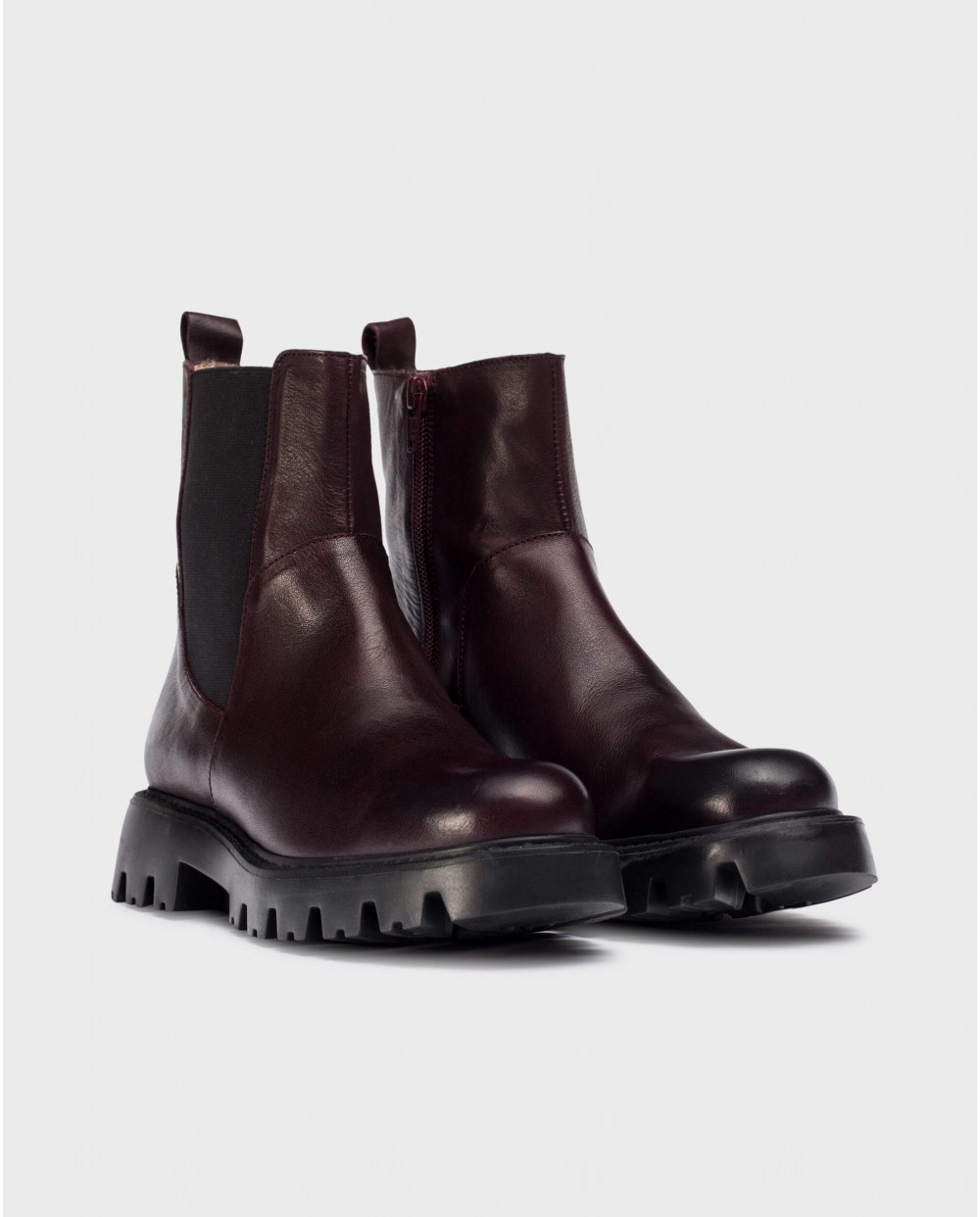 Burgundy PURA ankle boots