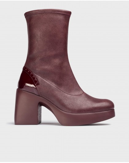 Burgundy BARCELONETA ankle boots