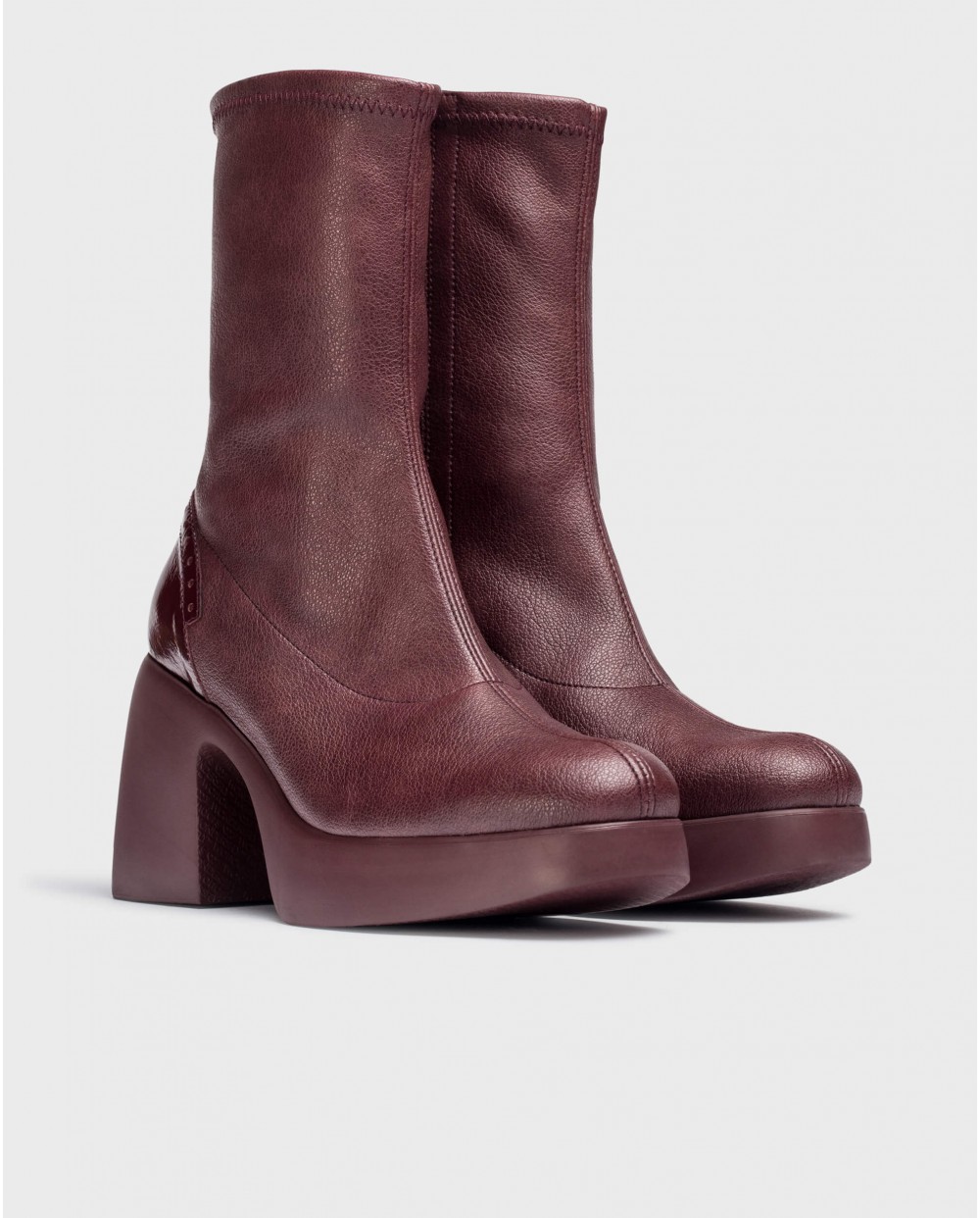 Burgundy BARCELONETA ankle boots