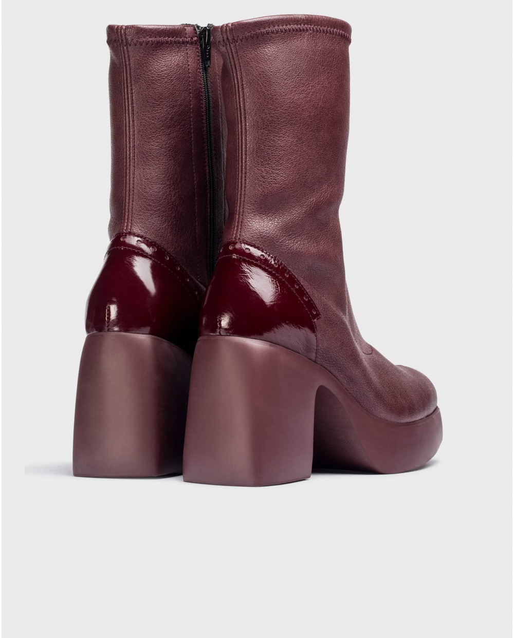 Burgundy BARCELONETA ankle boots