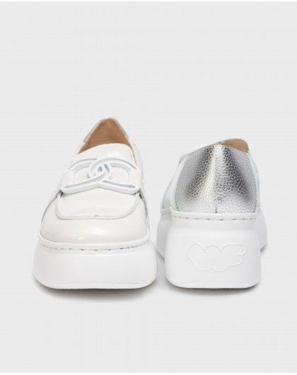 White VIENA Loafers